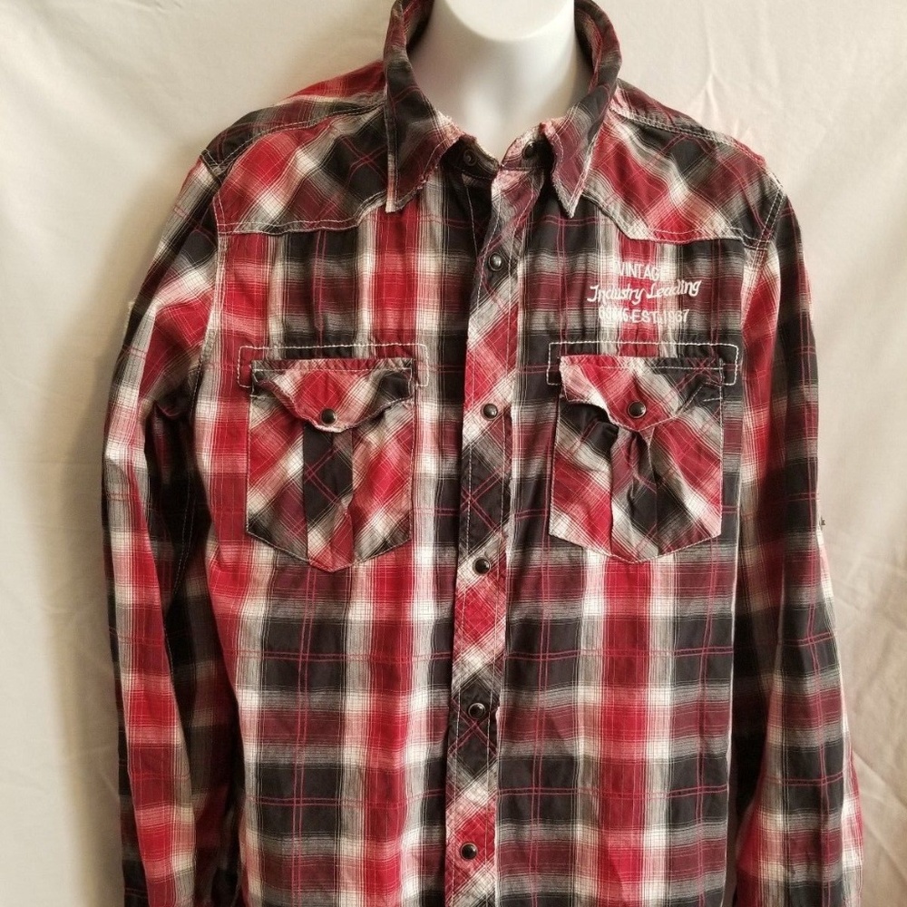 Medium BKE VINTAGE 67 Men's L/S Pearl Snap Flannel